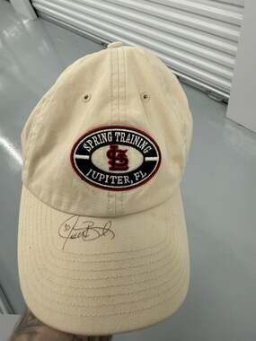 St. Louis Cardinals MLB Spring Training Jupiter Florida Signed Baseball Hat '47
